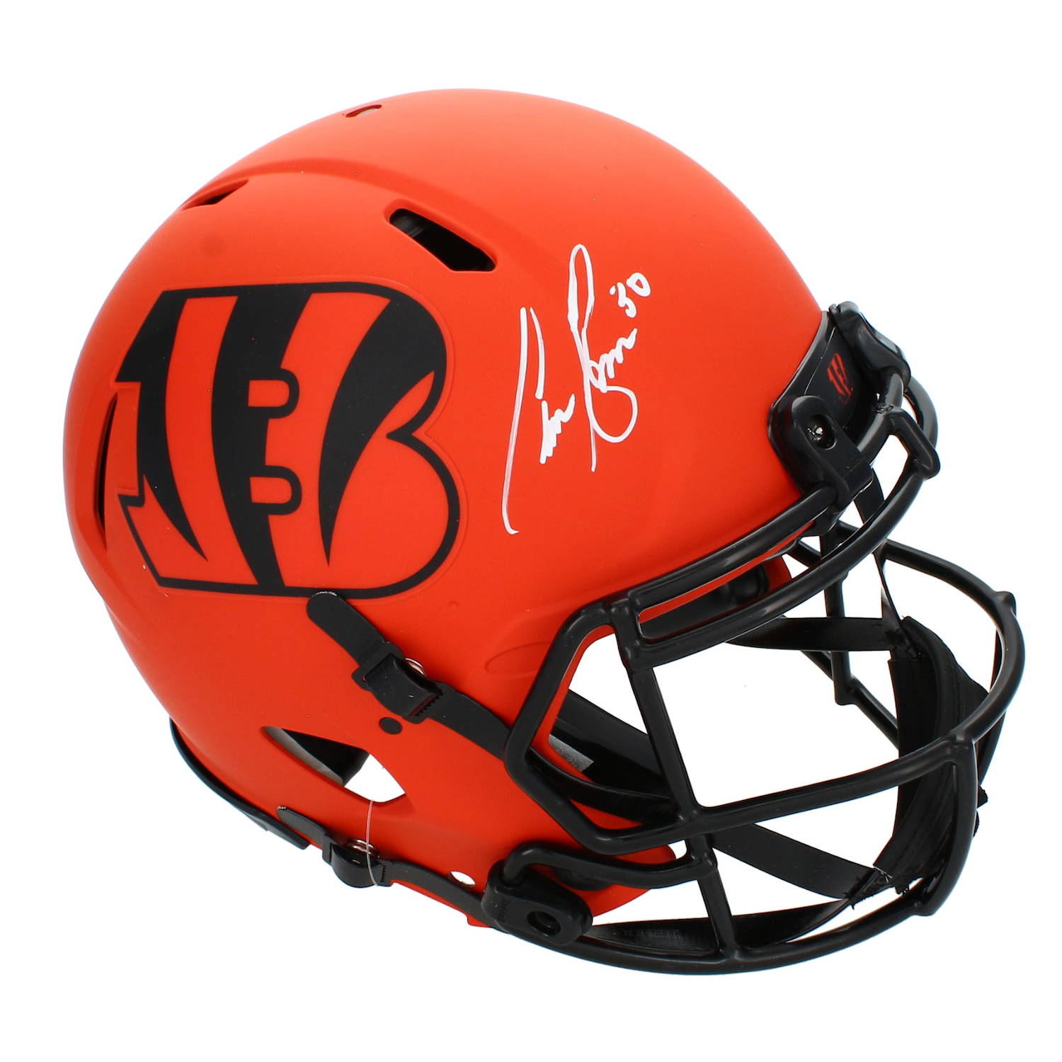 Chase Brown Autographed Cincinnati Bengals 'RAVE' Speed Authentic Helmet Beckett