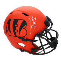 Chase Brown Autographed Cincinnati Bengals 'RAVE' Full Size Helmet Beckett
