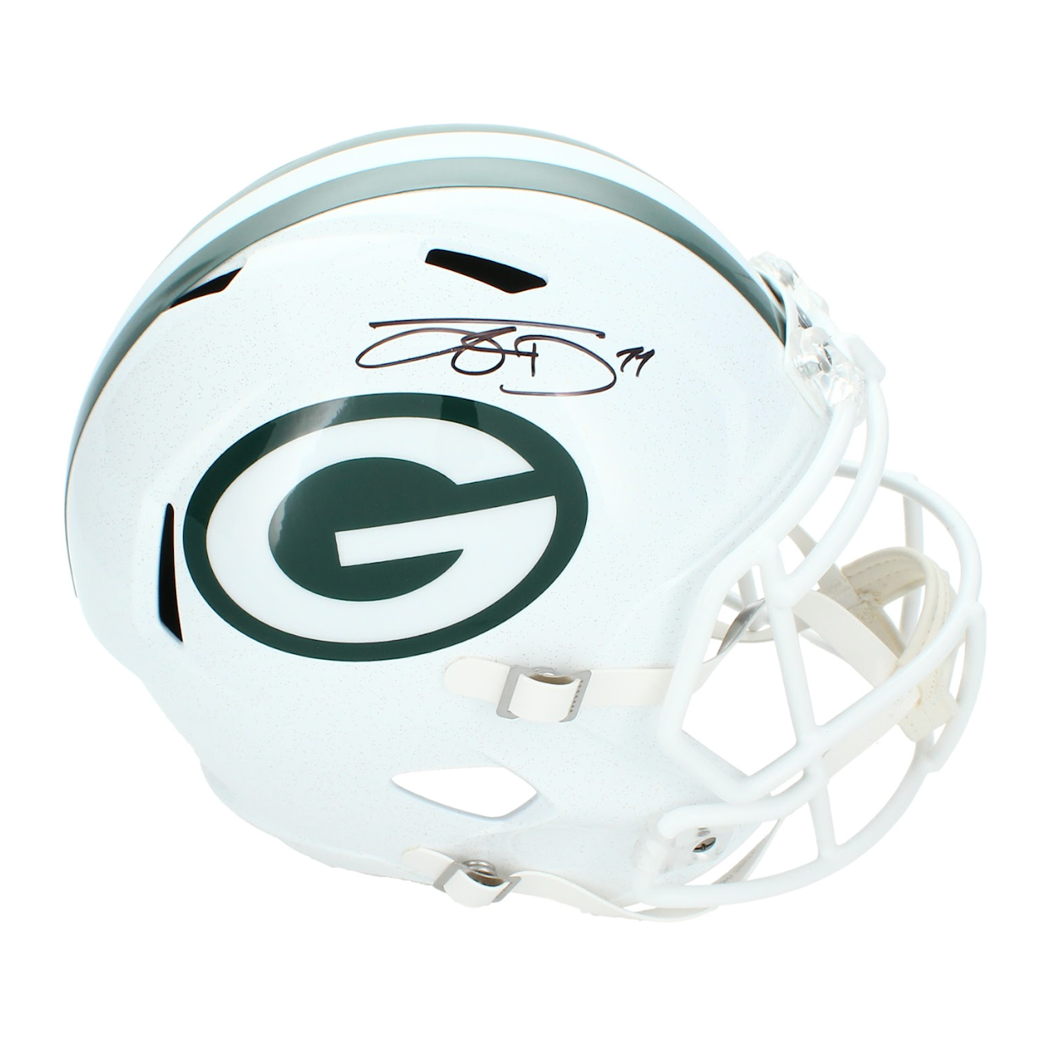 Jayden Reed Autographed Green Bay Packers White Full Size Replica Speed Helmet Beckett