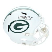 Jayden Reed Autographed Green Bay Packers White Full Size Replica Speed Helmet Beckett