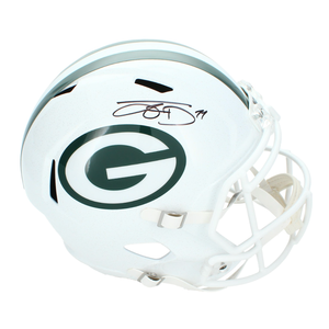 Jayden Reed Autographed Green Bay Packers White Full Size Replica Speed Helmet Beckett