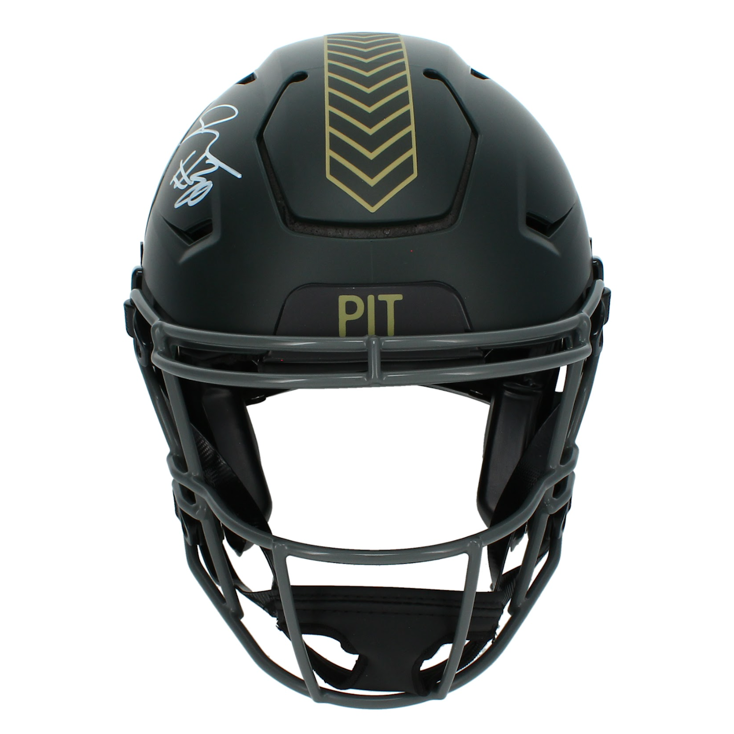 Jaylen Warren Autographed Pittsburgh Steelers 2025 Salute to Service SpeedFlex Authentic Helmet Beckett
