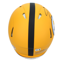 Jaylen Warren Autographed Pittsburgh Steelers Yellow 2025 Alternate Speed Authentic Helmet Beckett