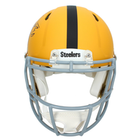 Jaylen Warren Autographed Pittsburgh Steelers Yellow 2025 Alternate Speed Authentic Helmet Beckett
