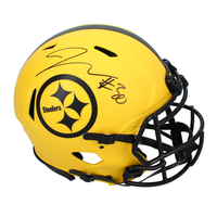 Jaylen Warren Autographed Pittsburgh Steelers 'RAVE' Speed Authentic Helmet Beckett