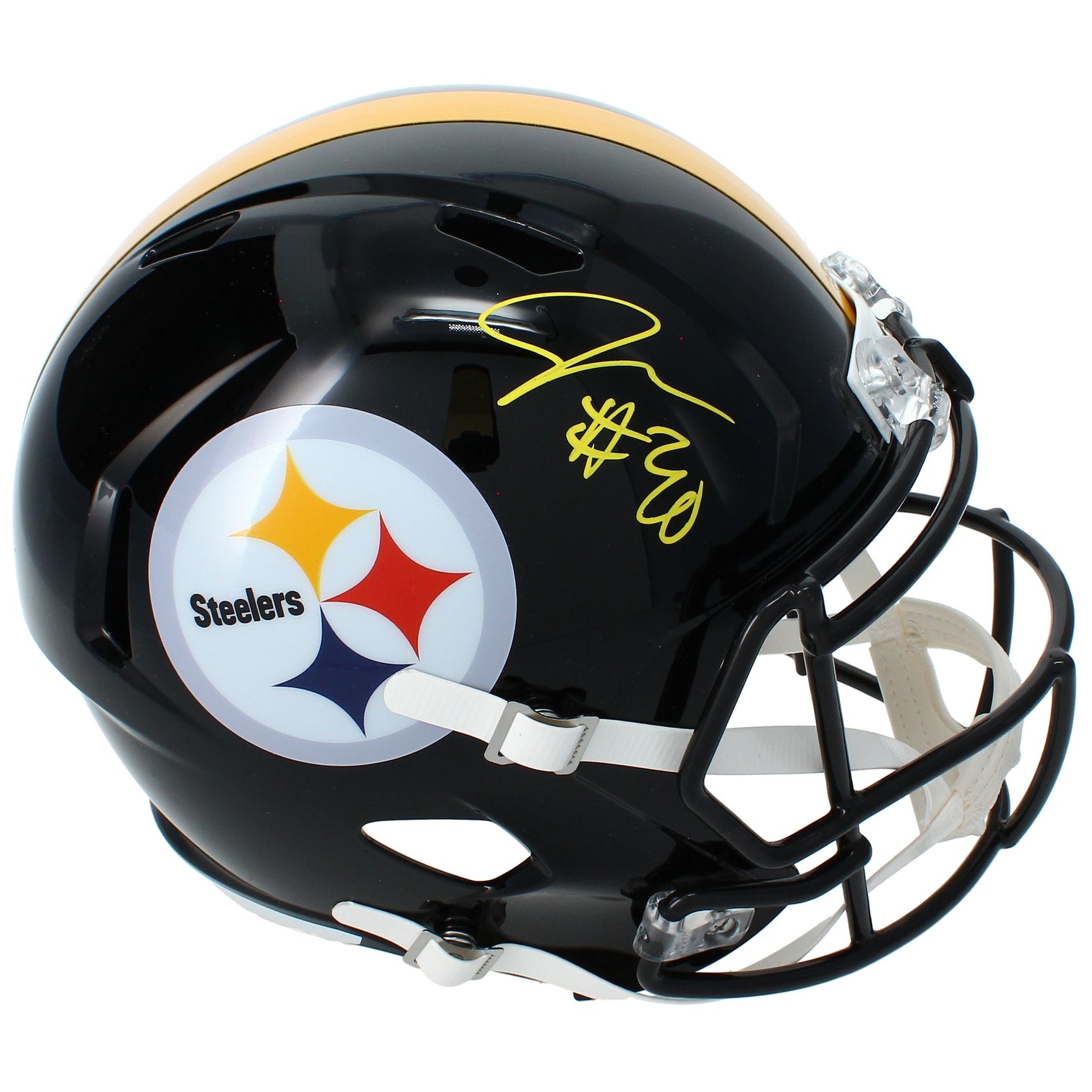 Jaylen Warren Autographed Pittsburgh Steelers Speed Full Size Helmet Beckett