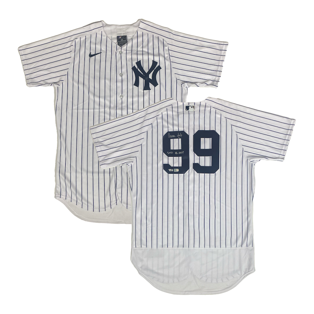 AARON JUDGE Autographed "2022 AL MVP" New York Yankees Authentic Home Jersey FANATICS