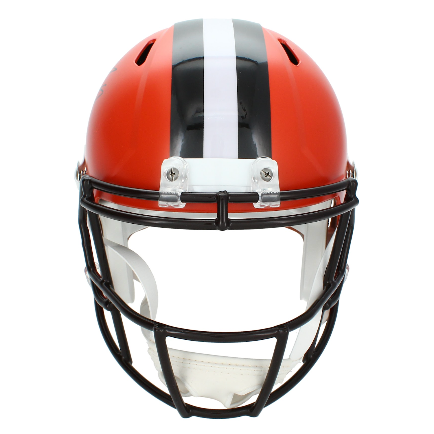 Jerry Jeudy Autographed Cleveland Browns Throwback Ful Size Replica Helmet Beckett