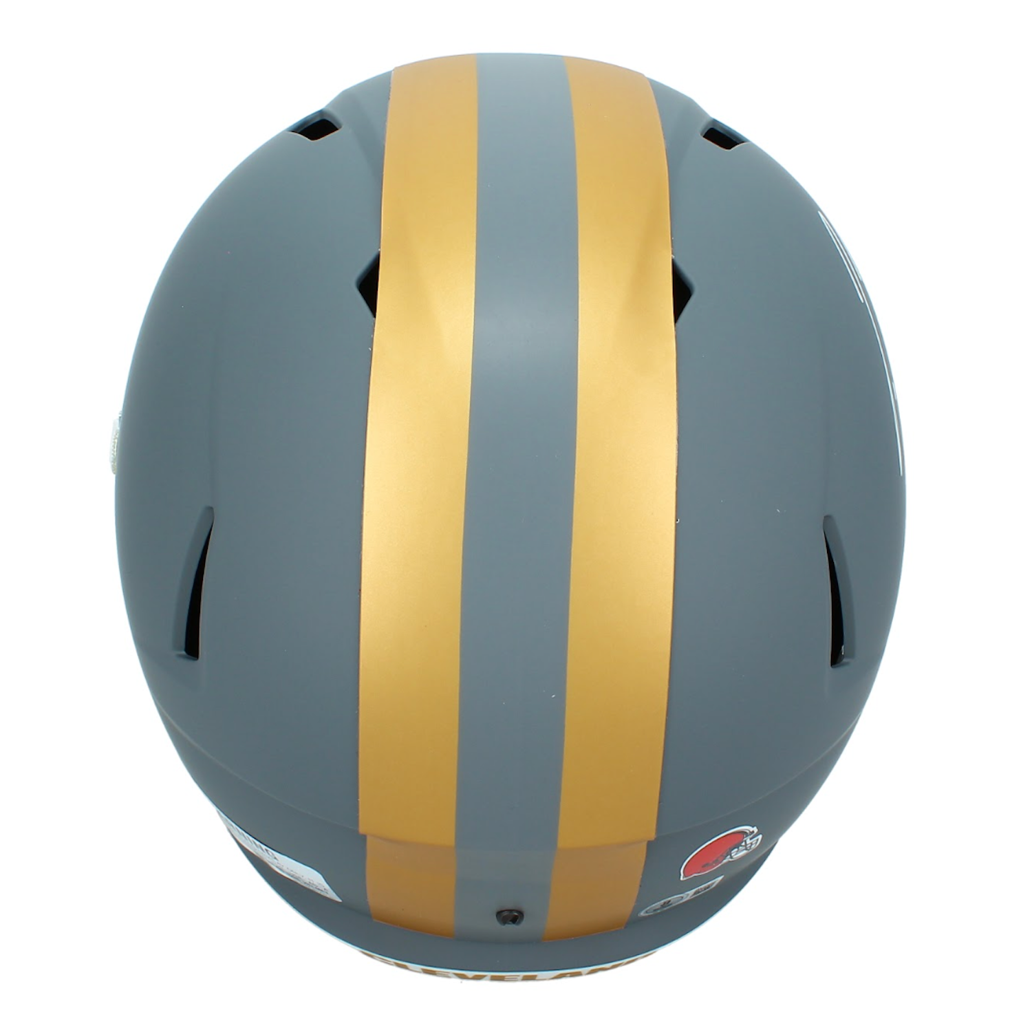 Jerry Jeudy Autographed Cleveland Browns 'Slate' Full Size Speed Helmet Beckett
