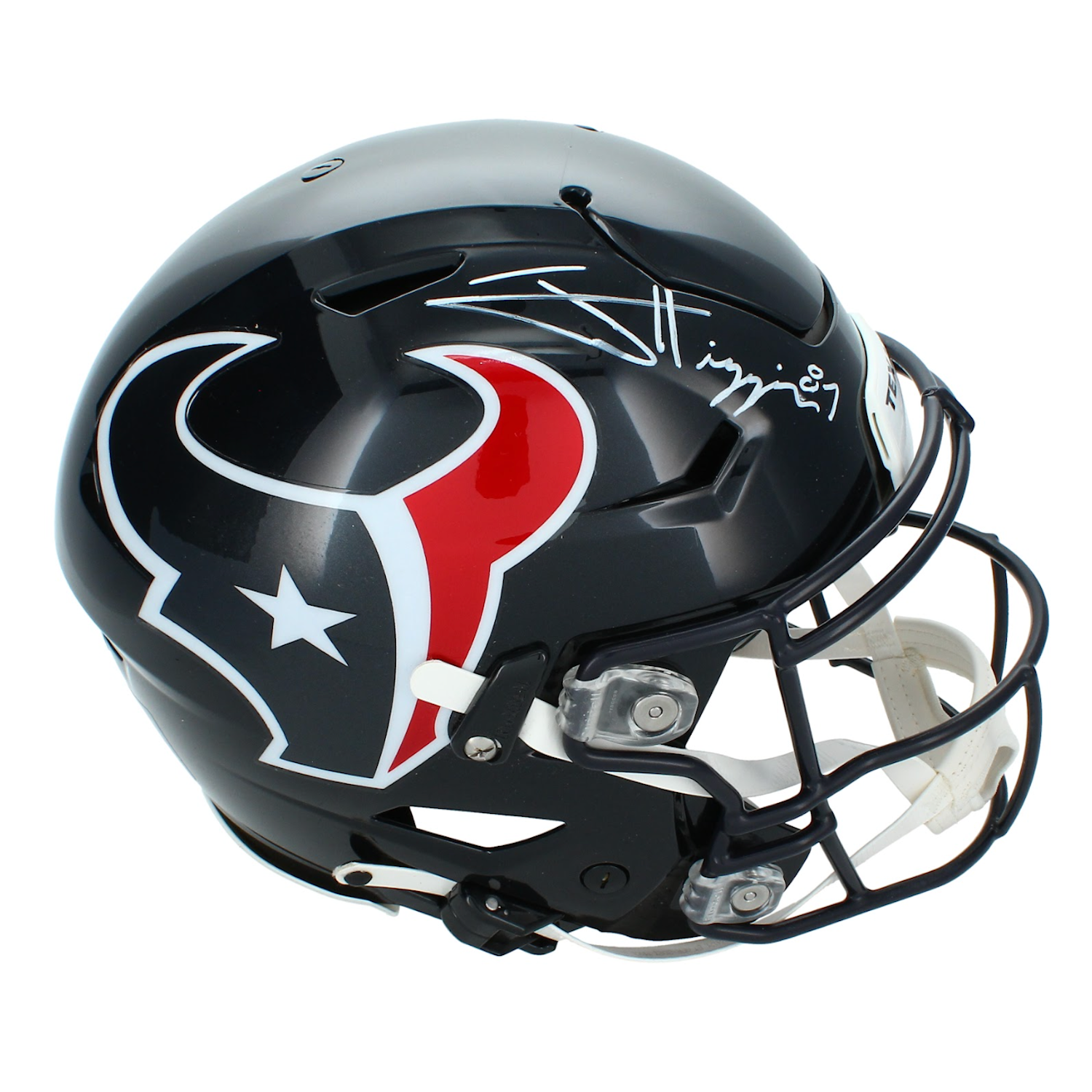 Jayden Higgins Autographed Houston Texans SpeedFlex Authentic Helmet Beckett