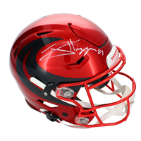 Jayden Higgins Autographed Houston Texans Battle Red Alternate Speedflex Authentic Helmet Beckett