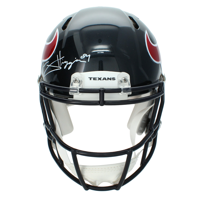 Jayden Higgins Autographed Houston Texans Speed Authentic Helmet Beckett