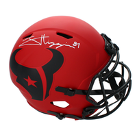 Jayden Higgins Autographed Houston Texans RAVE Speed Full Size Helmet Beckett
