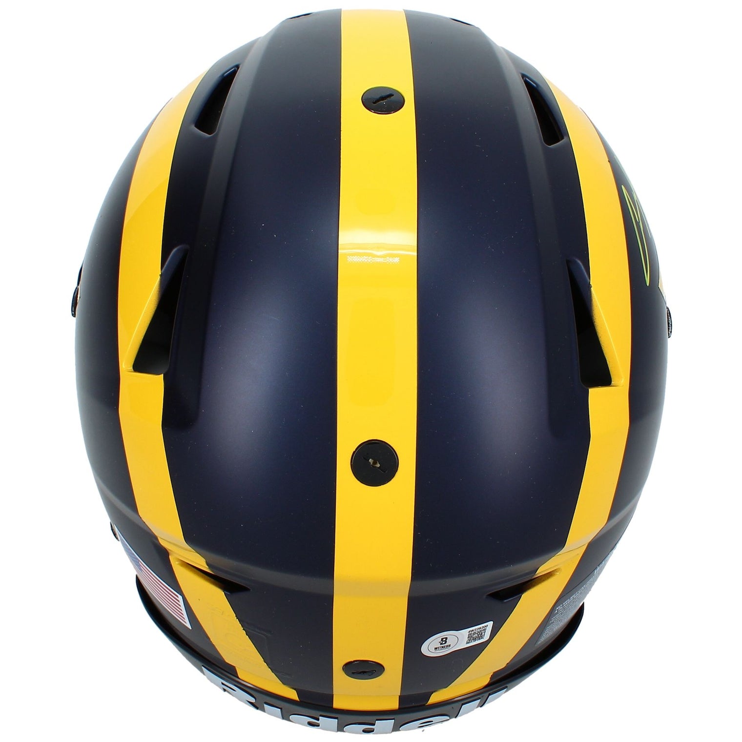 Aidan Hutchinson Autographed Michigan Wolverines Speedflex Authentic Helmet Beckett
