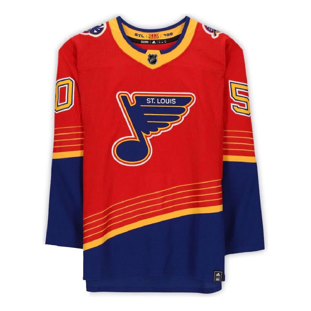 JORDAN BINNINGTON Autographed St. Louis Blues Reverse Retro Authentic Jersey FANATICS