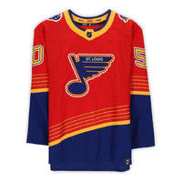 JORDAN BINNINGTON Autographed St. Louis Blues Reverse Retro Authentic Jersey FANATICS