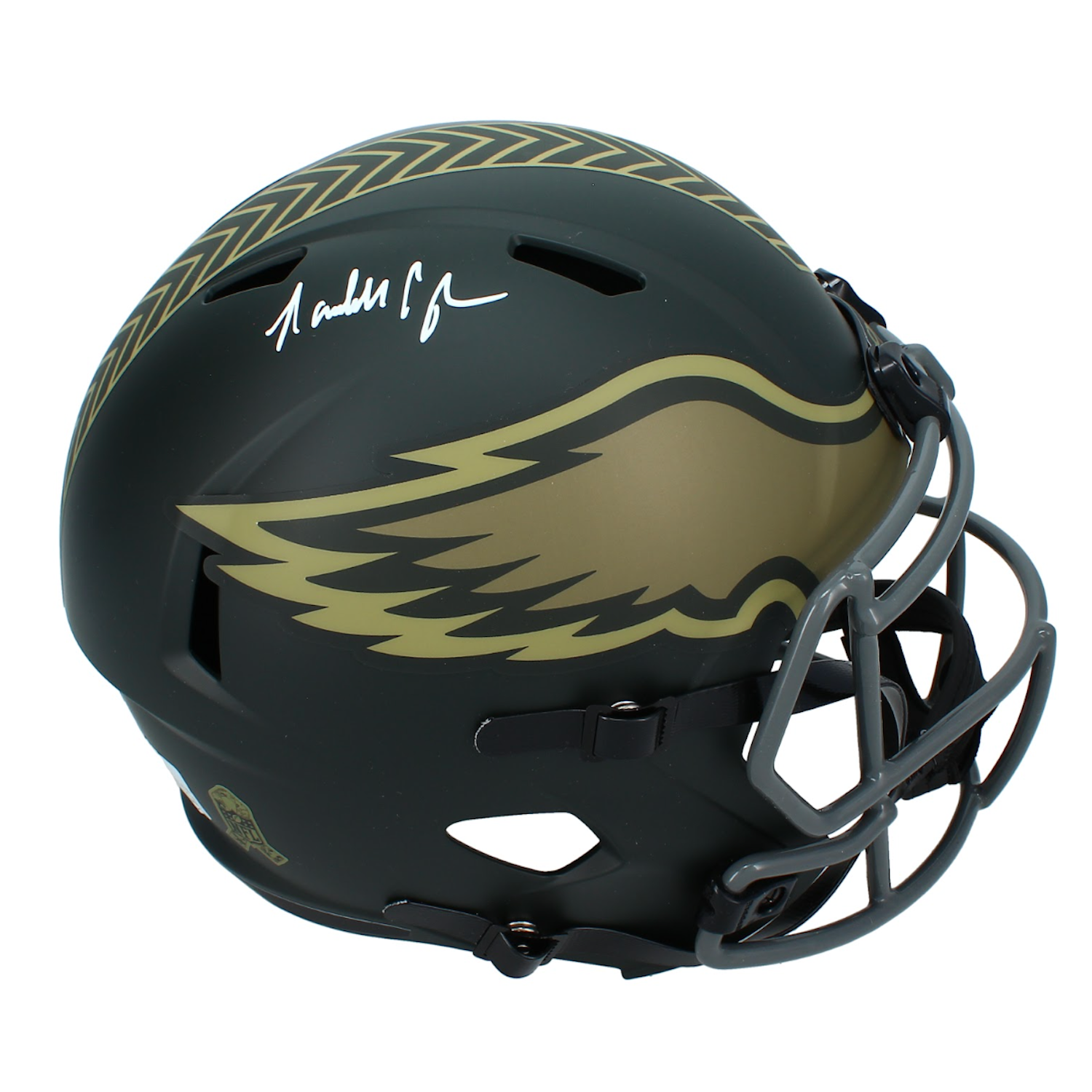 Randall Cunningham Autographed Philadelphia Eagles '2025 STS' Full Size Speed Helmet Beckett