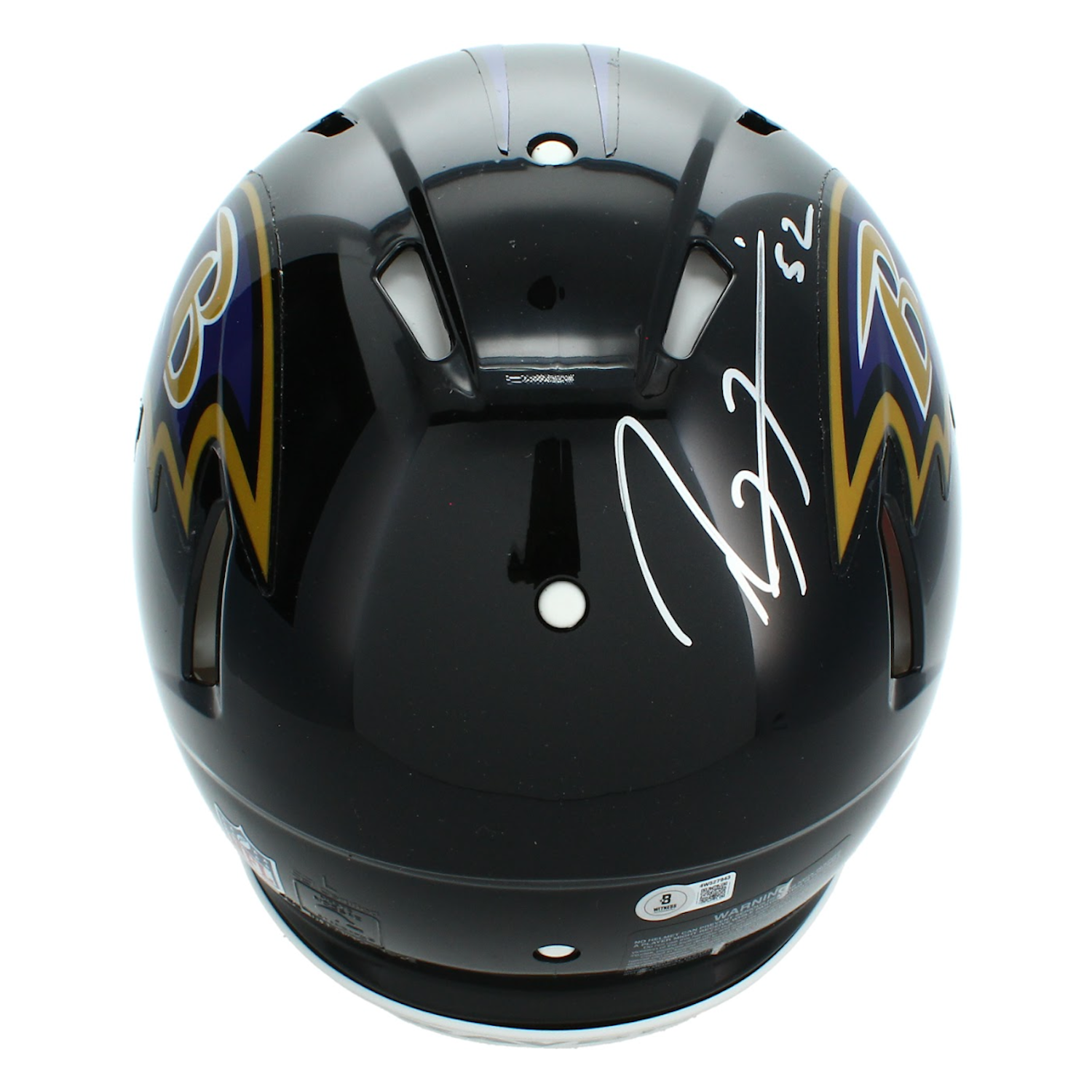 Ray Lewis Autographed Baltimore Ravens Speed Authentic Helmet Beckett