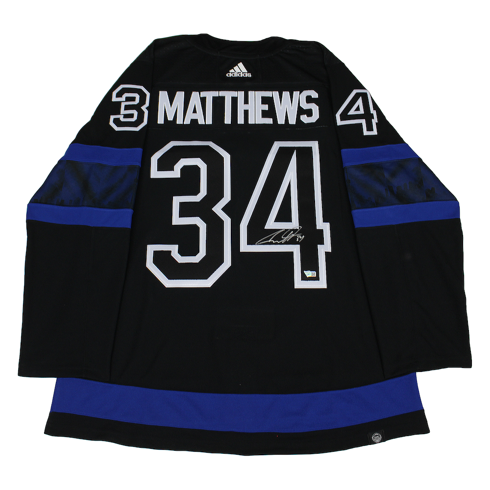 AUSTON MATTHEWS Autographed Toronto Maple Leafs Authentic Captain Black Adidas Jersey FANATICS