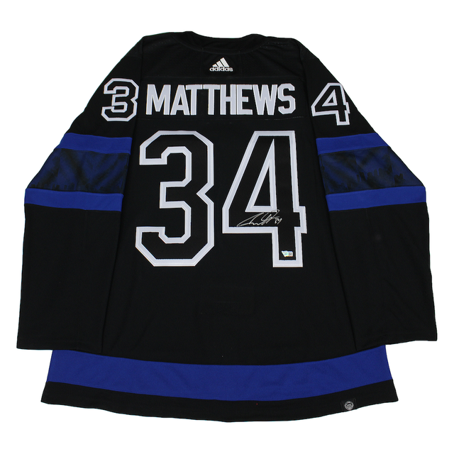 AUSTON MATTHEWS Autographed Toronto Maple Leafs Authentic Captain Black Adidas Jersey FANATICS