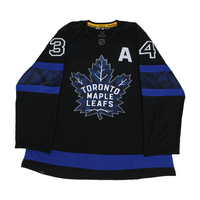 AUSTON MATTHEWS Autographed Toronto Maple Leafs Authentic Captain Black Adidas Jersey FANATICS
