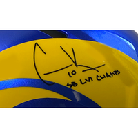 COOPER KUPP Autographed "SB LVI Champs" Rams Authentic Speed Helmet FANATICS