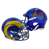 COOPER KUPP Autographed "SB LVI Champs" Rams Authentic Speed Helmet FANATICS