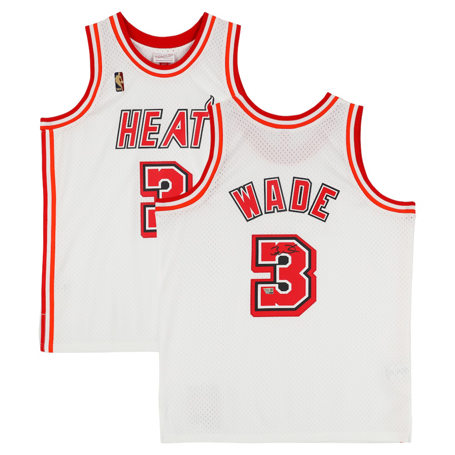 Dwyane Wade Autographed Miami Heat White Mitchell & Ness 2007-08 Classic Swingman Jersey Fanatics