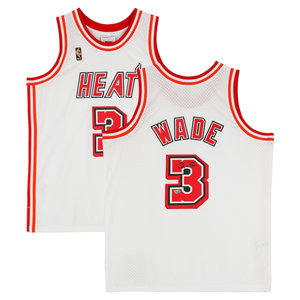 Dwyane Wade Autographed Miami Heat White Mitchell & Ness 2007-08 Classic Swingman Jersey Fanatics