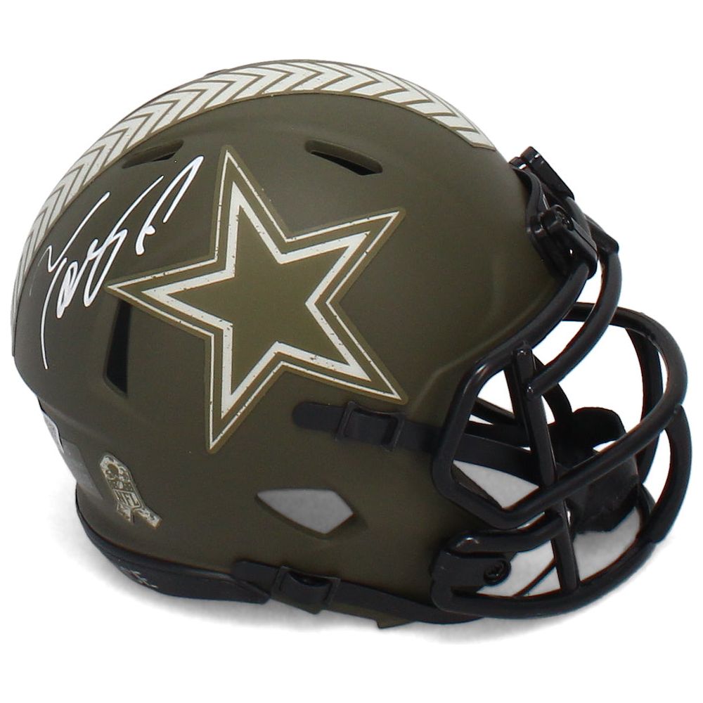 TONY POLLARD Autographed Dallas Cowboys STS Mini Speed Helmet FANATICS