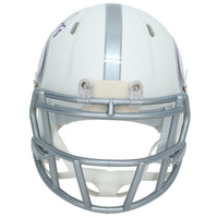 Justin Jefferson Autographed Minnesota Vikings White 2024 Alternate Speed Mini Helmet Beckett