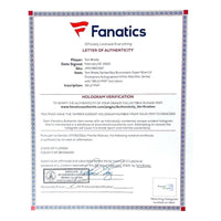 TOM BRADY Autographed "SB LV MVP" White SB Patch Bucs Nike Elite Jersey FANATICS