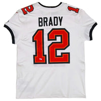 TOM BRADY Autographed Tampa Bay SB LV Patch Nike Elite White Jersey FANATICS