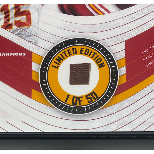 Kansas City Chiefs Framed 15" x 17" SB LVII Game Used Football Collage LE 1/50