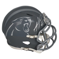 Julius Peppers Autographed (Silver) Carolina Panthers Slate Mini Speed Helmet Beckett