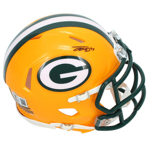 Jayden Reed Autographed Green Bay Packers Speed Mini Helmet Beckett