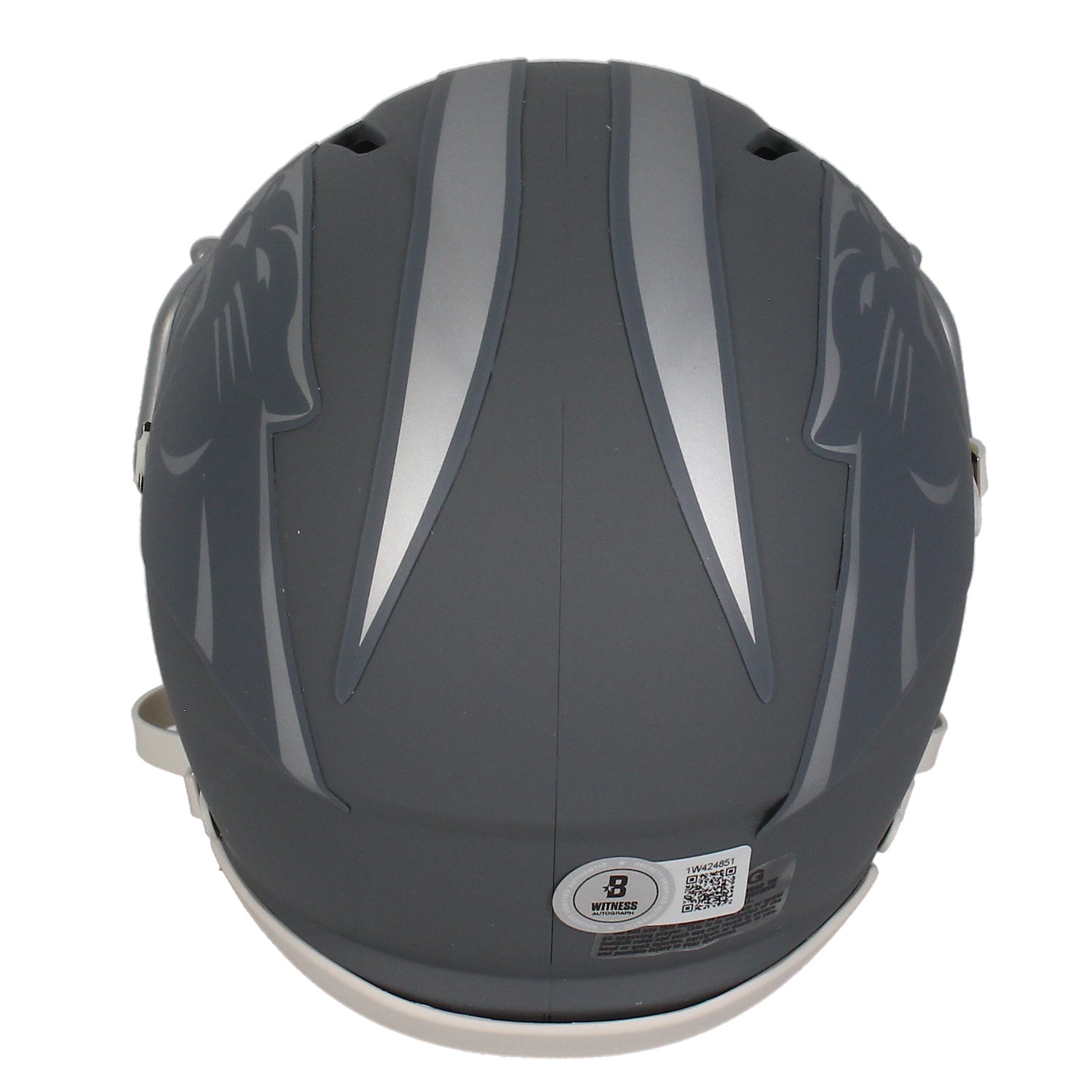 Julius Peppers Autographed Carolina Panthers Slate Mini Speed Helmet Beckett