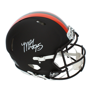 Myles Garrett Autographed Cleveland Browns Alpha Dog Alternate Speed Authentic Helmet Beckett