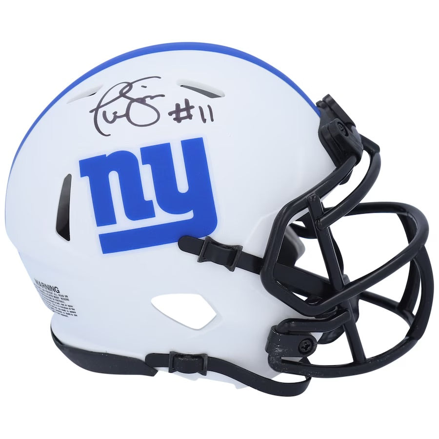 Phil Simms Autographed Giants Lunar Eclipse Mini Speed Helmet Fanatics
