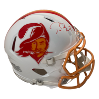 TOM BRADY Autographed Buccaneers Throwback Speed Authentic Helmet FANATICS