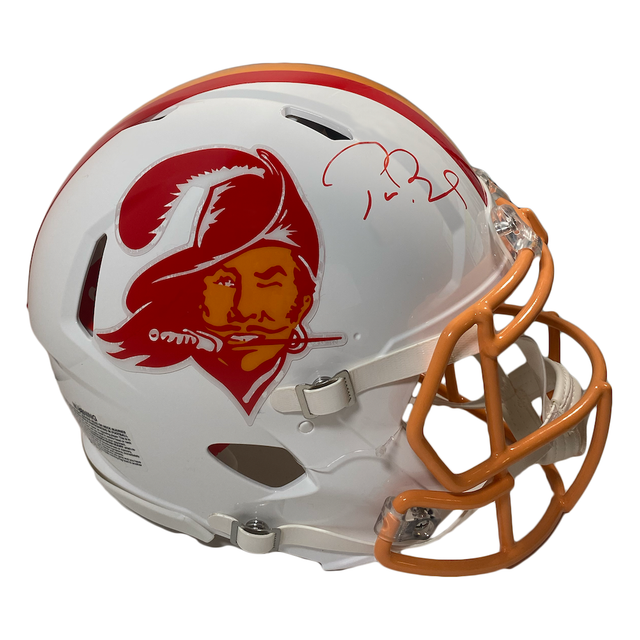 TOM BRADY Autographed Buccaneers Throwback Speed Authentic Helmet FANATICS