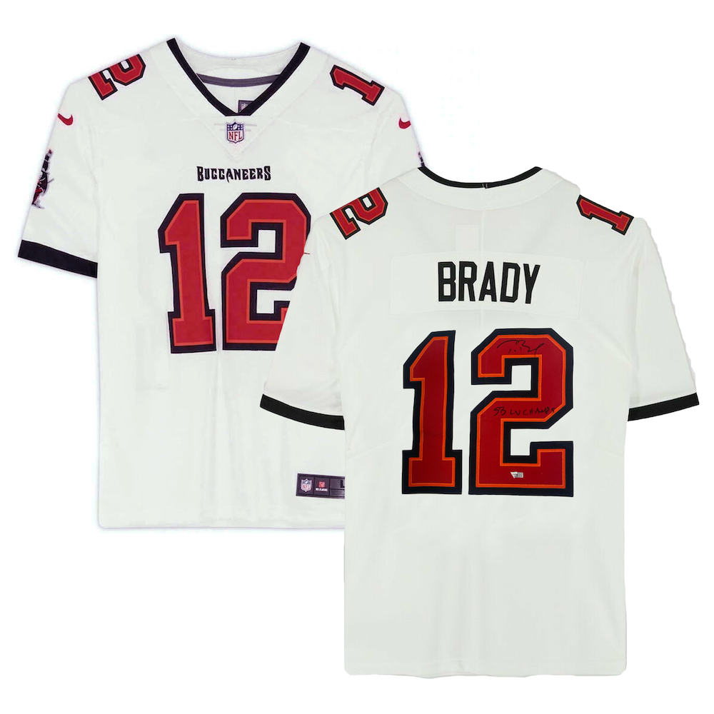 TOM BRADY Autographed "SB LV Champs" Buccaneers Nike Limited Jersey FANATICS