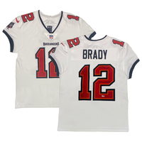 TOM BRADY Autographed "SB LV Champs" White Buccaneers Nike Elite Jersey FANATICS