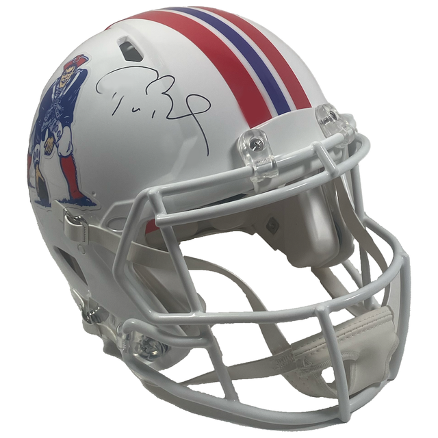Tom Brady Autographed Patriots Throwback Authentic Speed Helmet Fanatics