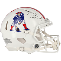 Tom Brady Autographed Patriots 1982-89 Throwback Authentic Helmet Fanatics