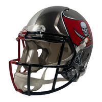 TOM BRADY Autographed Patriots / Buccaneers Split Authentic Helmet FANATICS