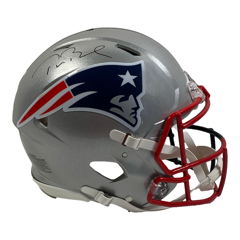 TOM BRADY Autographed Buccaneers / Patriots Split Authentic Helmet FANATICS