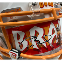 TOM BRADY Autographed Throwback Bucs Custom Visor Authentic Helmet FANATICS