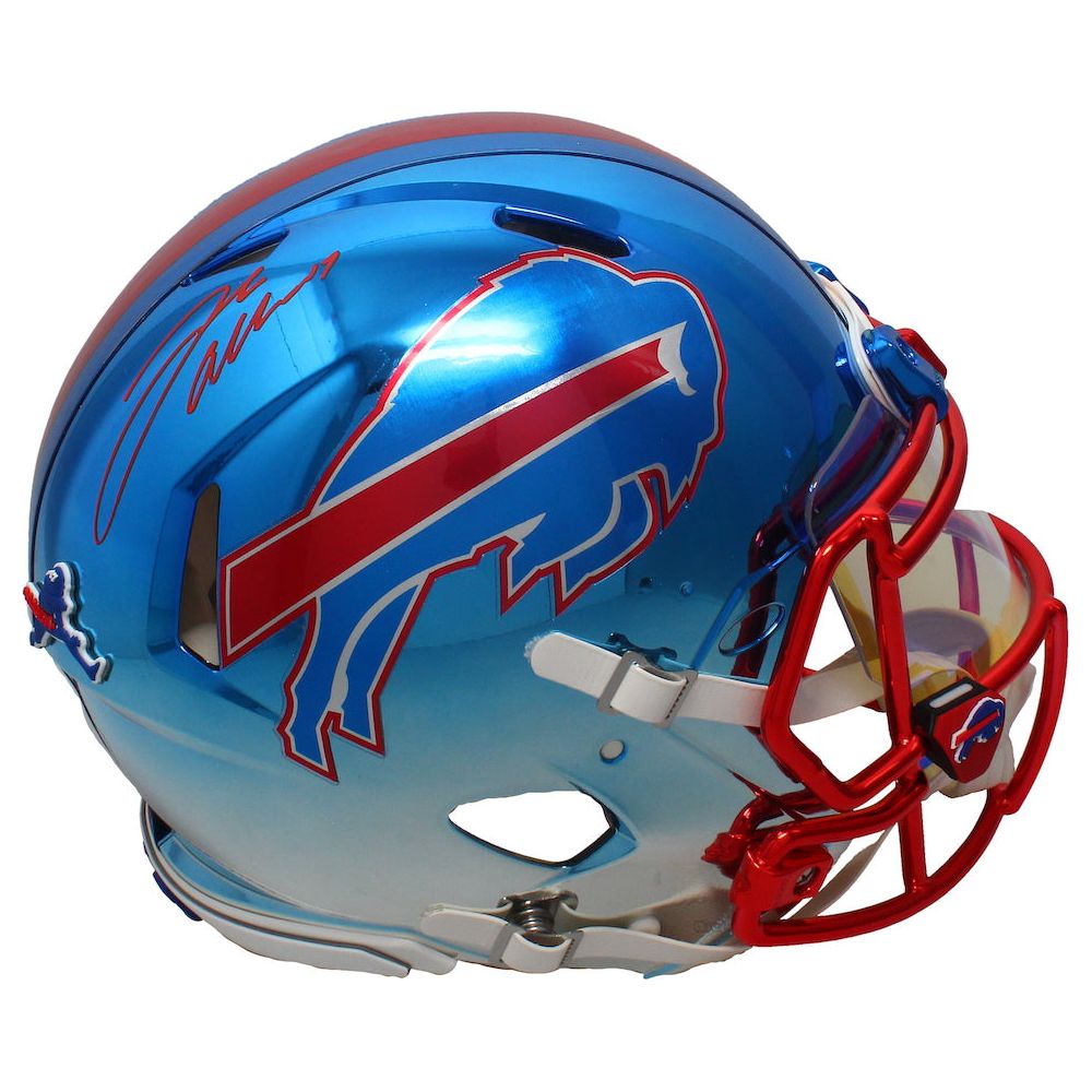 Josh Allen Autographed Bills Chromed Speed Authentic Helmet Beckett / GDL LE 17