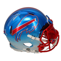 Josh Allen Autographed (Silver) Bills Chromed Authentic Helmet Beckett GDL LE 17